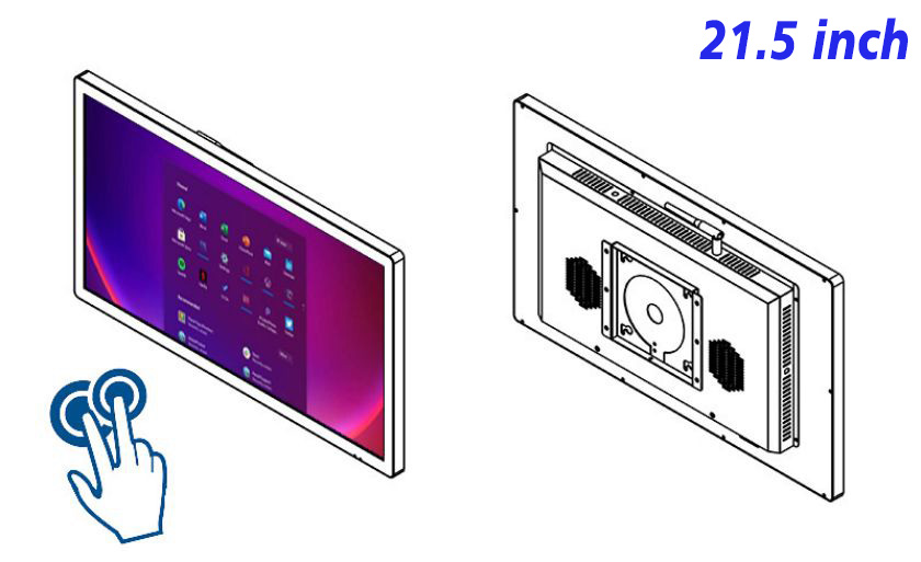 PCAP touch screen all in one pc