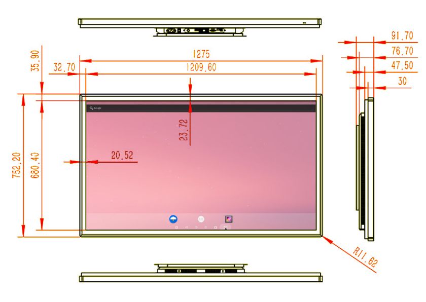 android IR touchscreen monitor